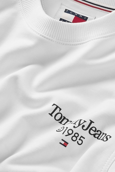 Tommy Jeans Kerek nyakú pulóver logóval a mellrészén férfi