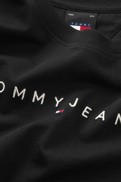 Tommy Jeans Organikuspamut póló logóhímzéssel női