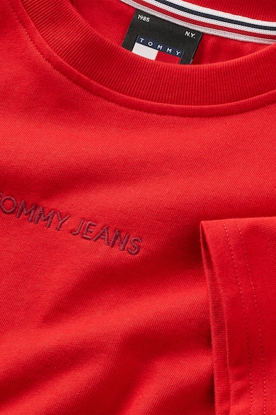 Tommy Jeans Pamutpóló hímzett logóval női
