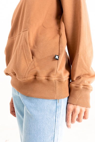 PORC Feliratos pamuttartalmú uniszex pulóver kapucnival férfi