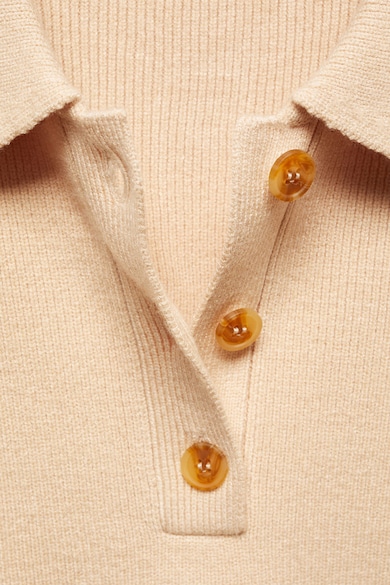 Mango Пуловер с едра плетка и копчета Жени