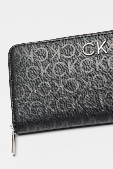CALVIN KLEIN Cipzáros pénztárca logómintával női