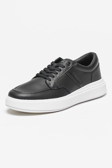 CALVIN KLEIN Bőrsneaker dombornyomott logóval férfi