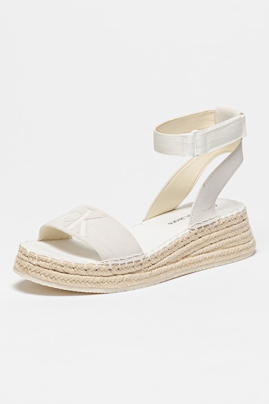 CALVIN KLEIN JEANS Espadrile wedge din piele intoarsa Femei