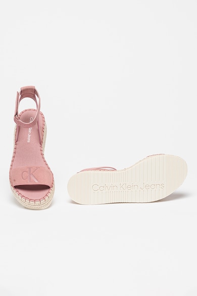 CALVIN KLEIN JEANS Espadrile wedge din piele intoarsa Femei