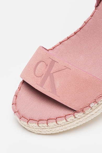 CALVIN KLEIN JEANS Espadrile wedge din piele intoarsa Femei