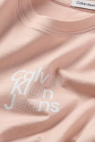 CALVIN KLEIN Тениска с овално деколте с лого Момичета