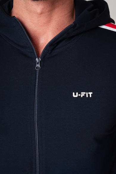 uFIT Спортен екип Moon с качулка и контрастни ленти Мъже