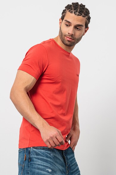 CALVIN KLEIN Tricou slim fit cu decolteu la baza gatului Barbati