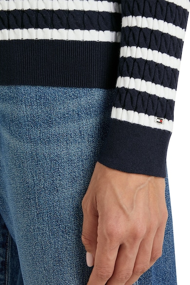 Tommy Hilfiger Плетен пуловер на райе Жени