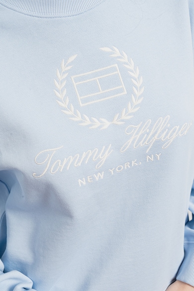 Tommy Hilfiger Kerek nyakú pulóver hímzett logóval női