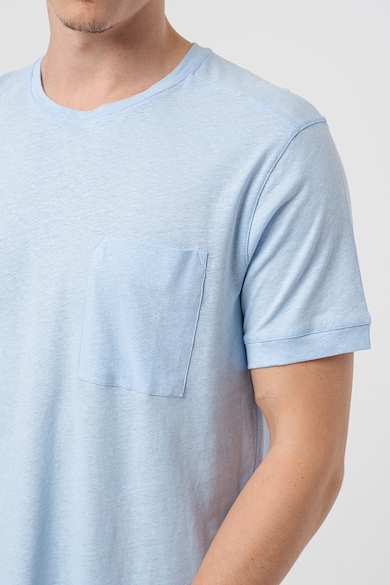 United Colors of Benetton Тениска с лен и джоб на гърдите Мъже