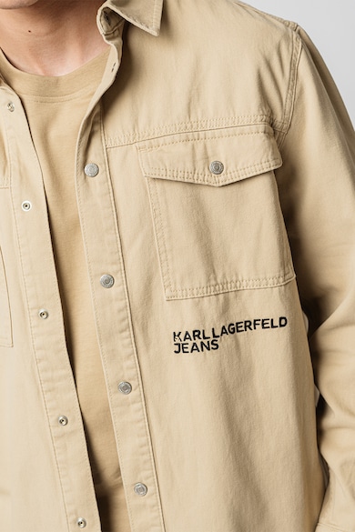 KARL LAGERFELD JEANS Яке с органичен памук с капси Мъже