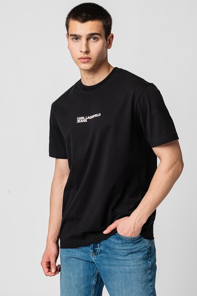 KARL LAGERFELD JEANS Тениска от органичен памук с лого на гърба Мъже