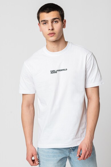 KARL LAGERFELD JEANS Тениска от органичен памук с лого на гърба Мъже