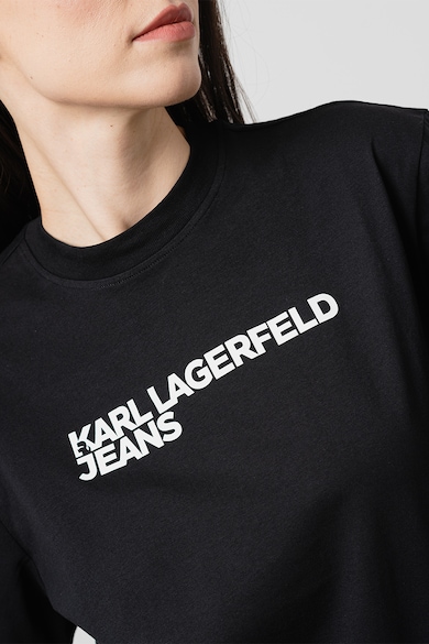 KARL LAGERFELD JEANS Logós organikuspamut póló női