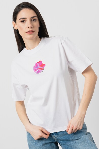KARL LAGERFELD JEANS Organikuspamut póló logós részlettel női