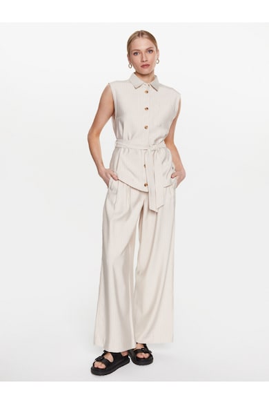 Pantaloni dama - 302956388 - Viscoza - Bej