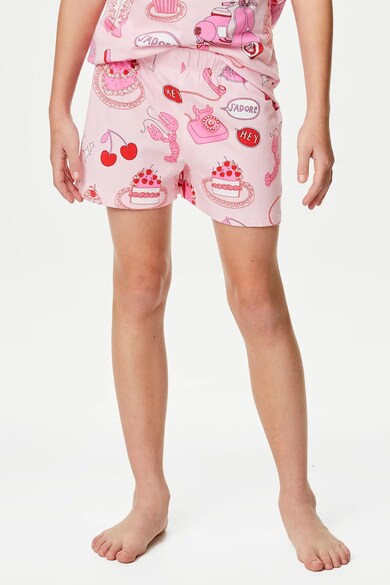 Marks & Spencer Къса пижама с фигурална шарка Момичета