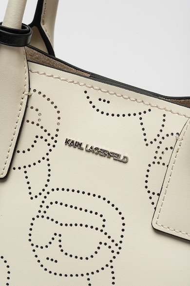 Karl Lagerfeld Tote fazonú bőrtáska logós kiegészítővel női