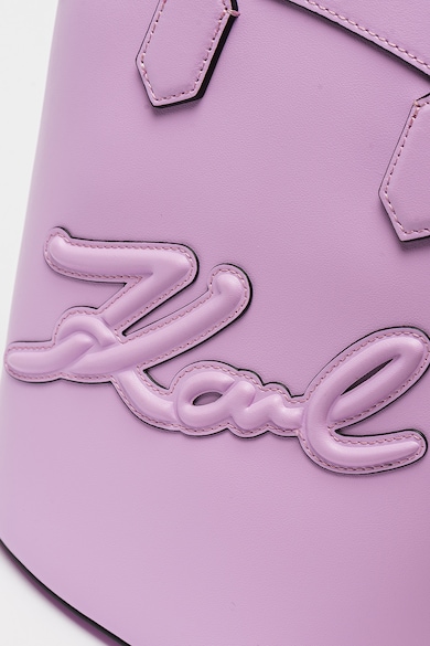 Karl Lagerfeld Geanta de piele cu maner si logo in relief Signature Femei