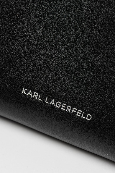 Karl Lagerfeld Портфейл от еко кожа и кожа с перфорирано лого Жени