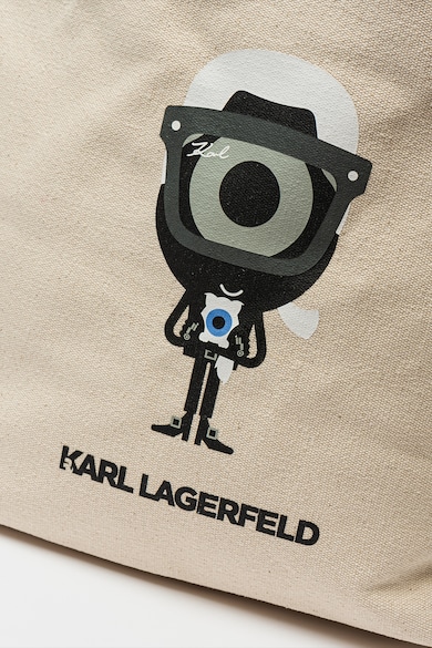 Karl Lagerfeld Shopper fazonú mintás táska kifordítható dizájnnal női