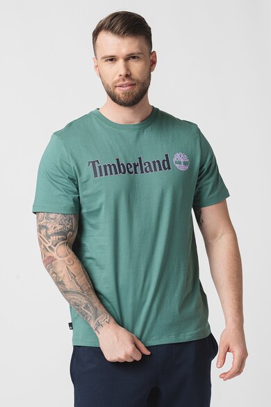 Timberland Тениска Linear с овално деколте и лого Мъже