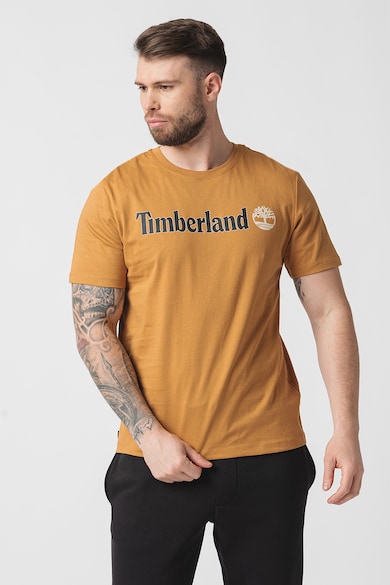 Timberland Tricou cu decolteu la baza gatului si imprimeu logo Linear Barbati