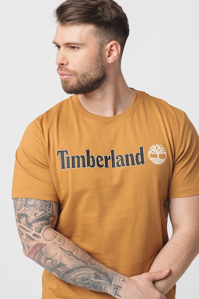 Timberland Tricou cu decolteu la baza gatului si imprimeu logo Linear Barbati