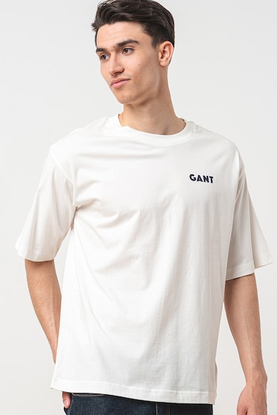 Gant Tricou cu decolteu la baza gatului si imprimeu logo Barbati
