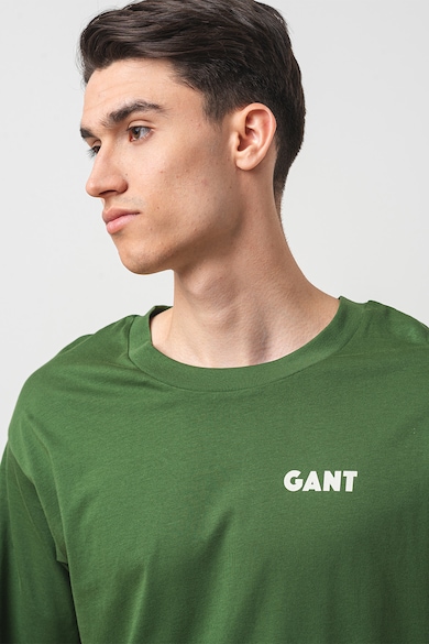 Gant Tricou cu decolteu la baza gatului si imprimeu logo Barbati