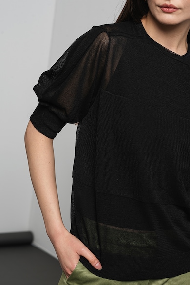 Stefanel Фино плетена блуза с прозрачни ръкави Жени