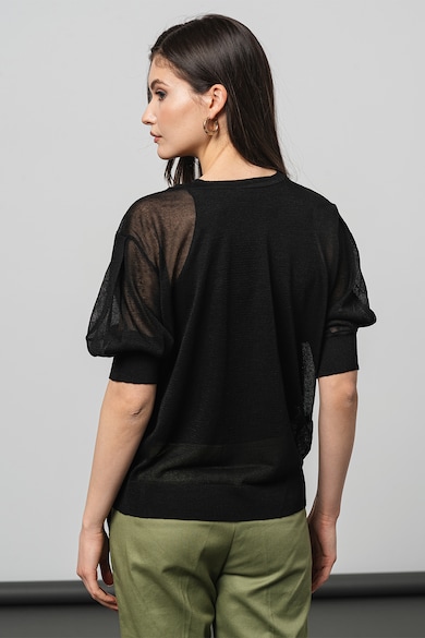 Stefanel Фино плетена блуза с прозрачни ръкави Жени