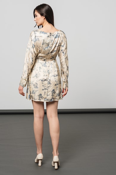 Stefanel Сатинирана рокля с щампа Жени