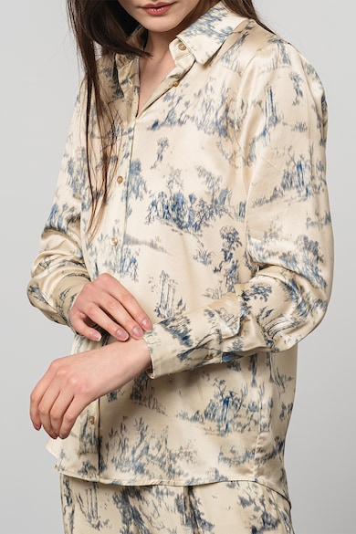 Stefanel Сатинирана риза с щампа Жени