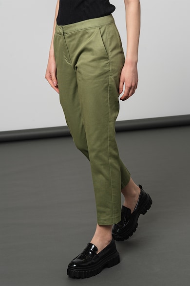 Stefanel Pantaloni chino crop cu talie medie Femei