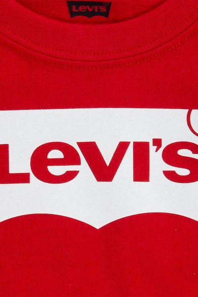 Levi's Памучна тениска с овално деколте и лого Момчета