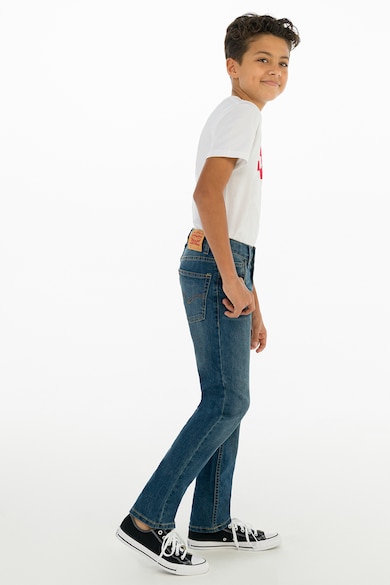 Levi's Koptatott hatású straight fit farmernadrág Fiú