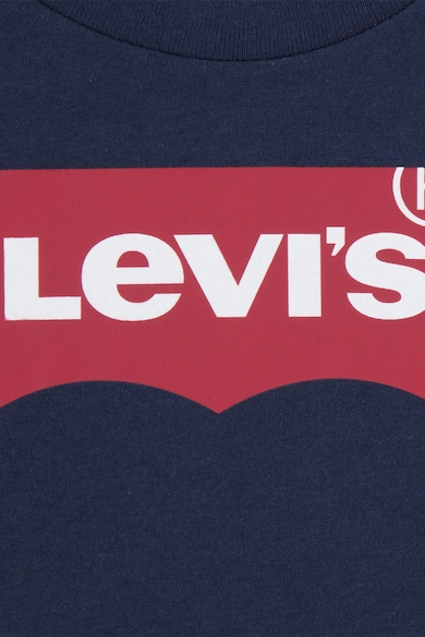 Levi's Памучна тениска с овално деколте и лого Момчета