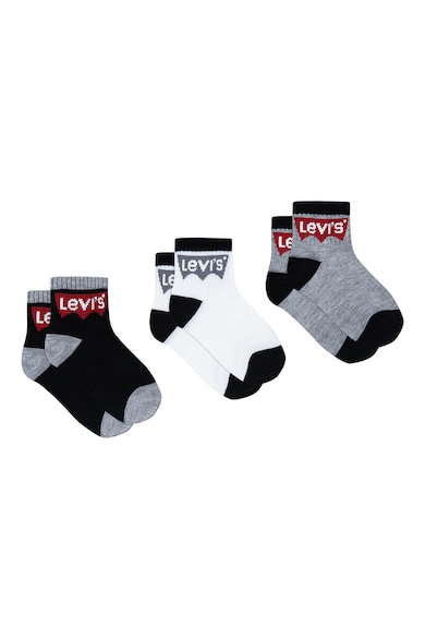 Levi's Colorblock dizájnú rövid szárú zokni szett - 3 pár Lány