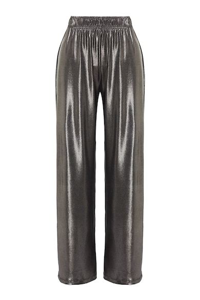 Trendyol Pantaloni cu croiala palazzo si aspect metalizat Femei