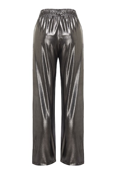 Trendyol Pantaloni cu croiala palazzo si aspect metalizat Femei