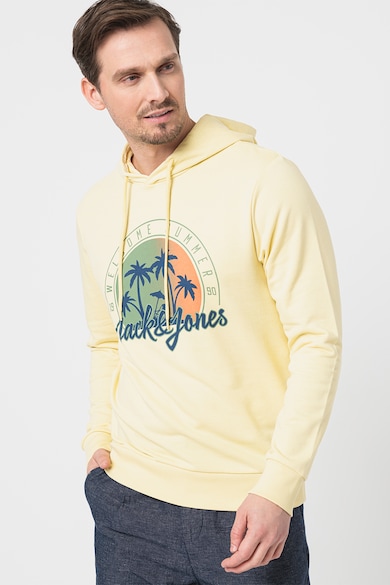Jack & Jones Kapucnis pulóver trópusi mintával férfi
