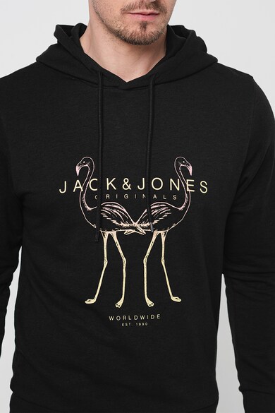 Jack & Jones Kapucnis pulóver mintával férfi