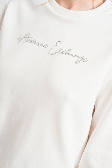 ARMANI EXCHANGE Суитшърт с лого от декоративни камъни Жени
