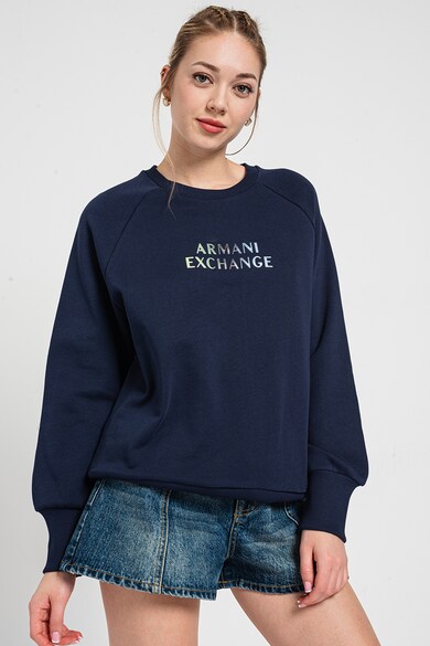 ARMANI EXCHANGE Bluza de trening din bumbac cu logo Femei