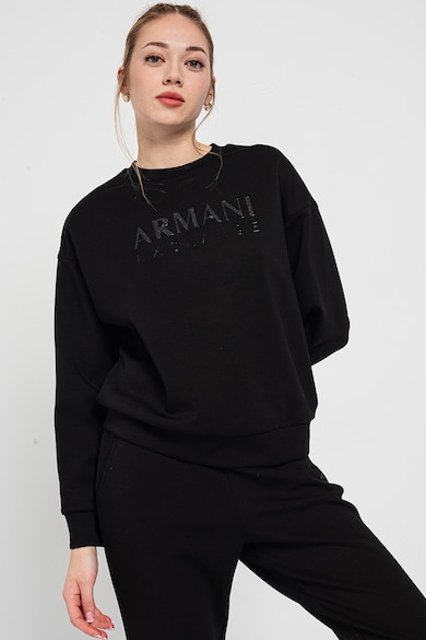 ARMANI EXCHANGE Kerek nyakú logós pulóver női