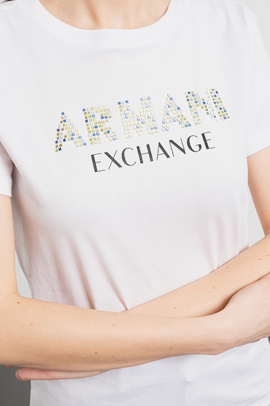 ARMANI EXCHANGE Памучна тениска с лого Жени