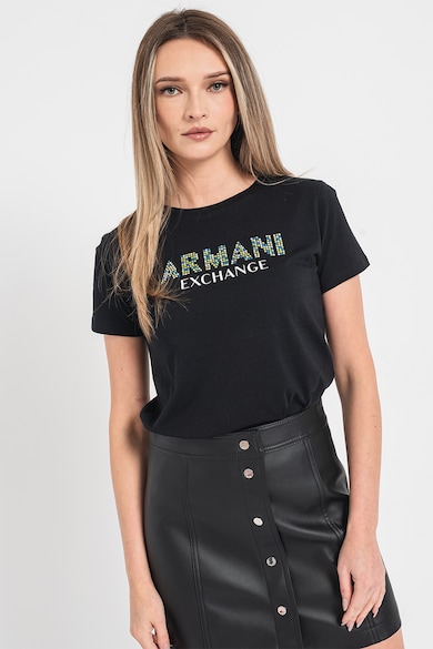 ARMANI EXCHANGE Logómintás pamutpóló női